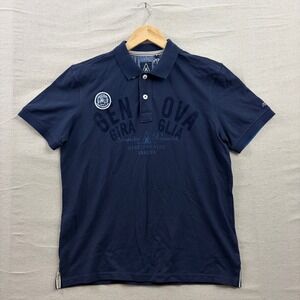 Gaastra‎ Polo Shirt Mens Medium Navy Blue Genova Giraglia Regatta Nautical NWT
